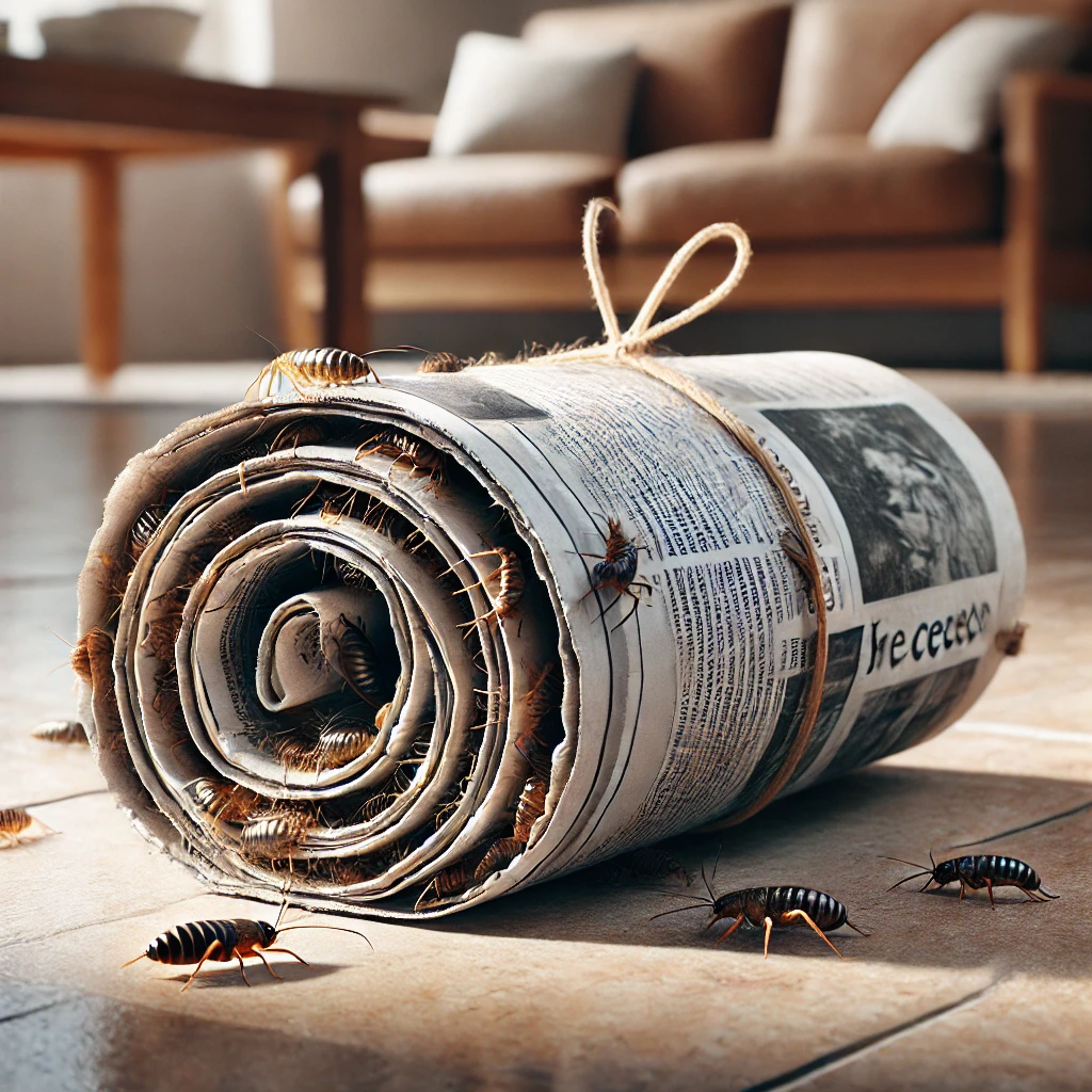 Rolled Newspaper Trap