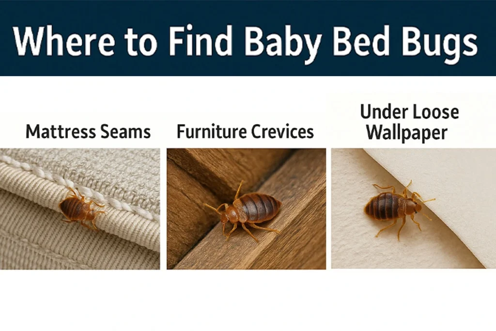 Where to find baby bed bugs