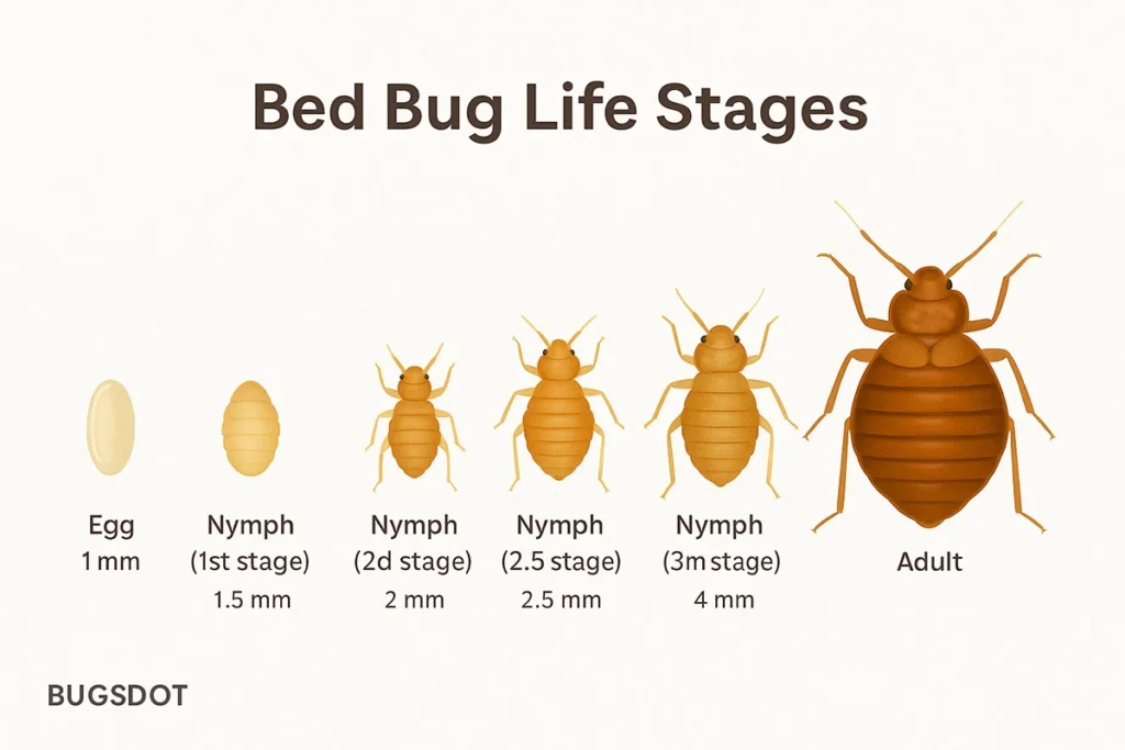bed bug life stages