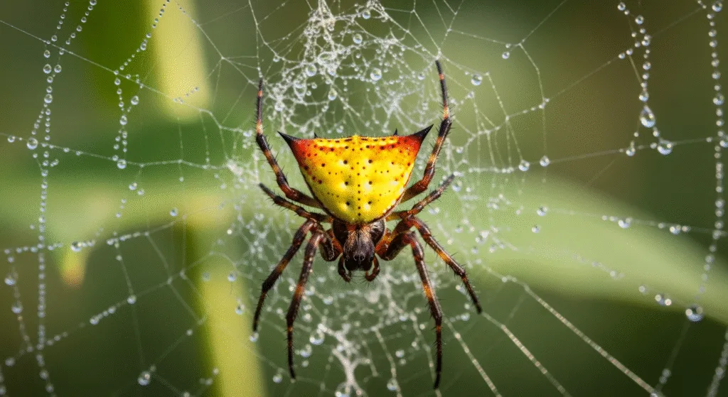 Biology and Appearance-spiny backed orb weaver