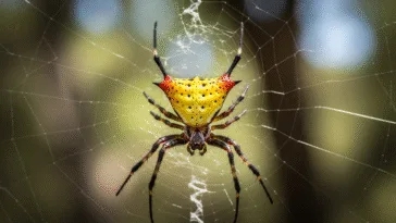 Hold the Spinybacked Orbweaver (Gasteracantha Cancriformis)