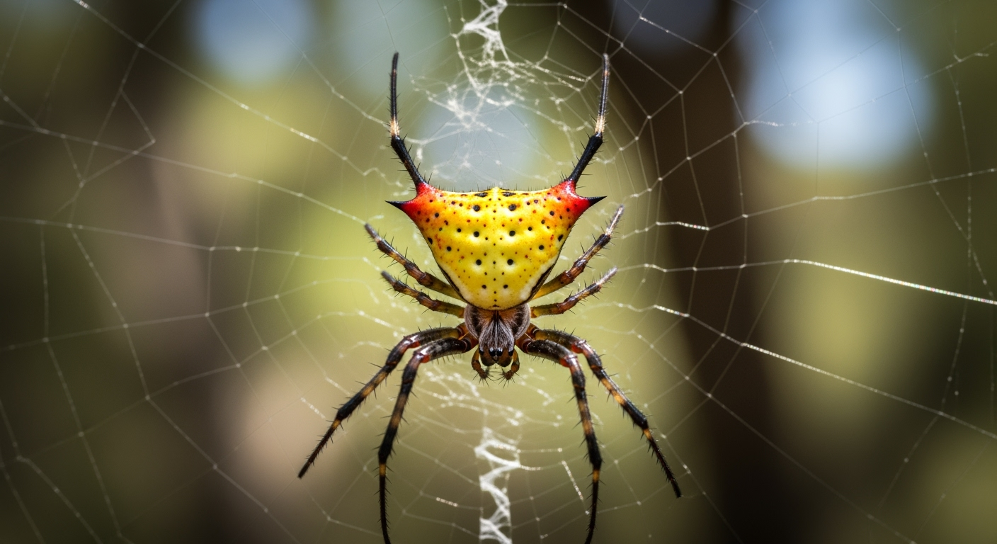 Hold the Spinybacked Orbweaver (Gasteracantha Cancriformis)